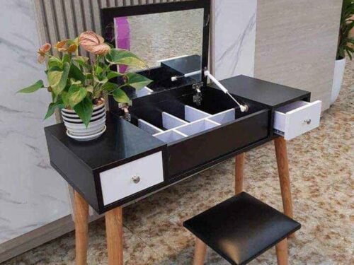 Bàn Phấn Trang Điểm Hiện Đại Màu Đen