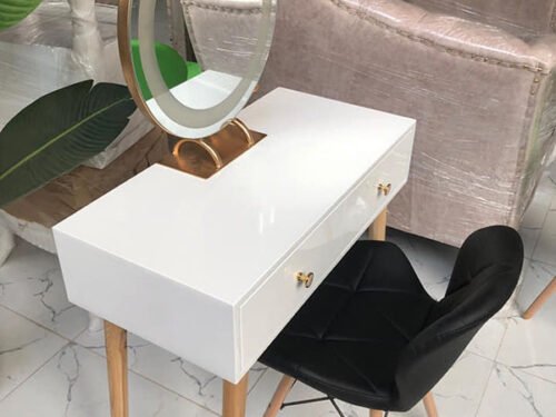 Bàn Phấn Trang Điểm Hình Tròn MDF