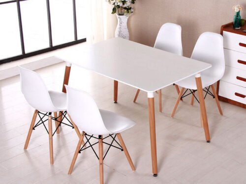 Bộ bàn 4 ghế màu trắng