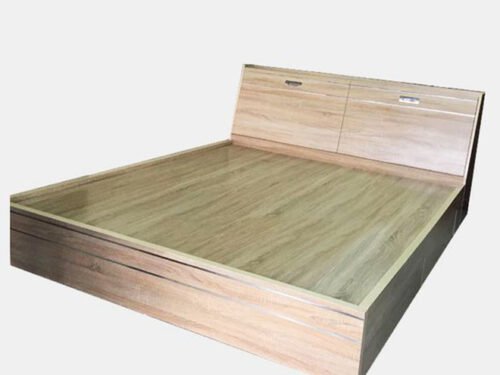 Giường ngủ công nghiệp ngăn kéo đầu giường màu sáng