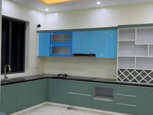 Mẫu thiết kế tủ bếp hiện đại hình chữ L thực tế 03