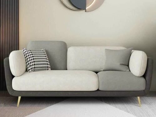 Sofa văng nhỏ 1m6 chất liệu khung sồi bề mặt nỉ